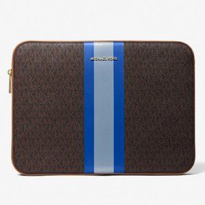 MICHAEL MICHAEL KORS Laptop Case Logo Stripe 13 Inch Brown Blue